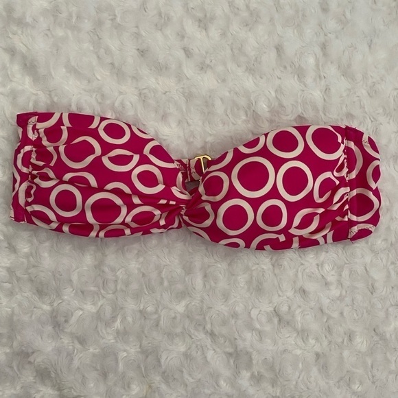 Victoria’s Secret Pink & White Design Strapless Bikini Top - Picture 1 of 3